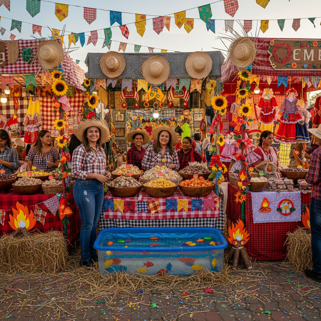 Curso de 🎪 Barracas Temáticas Juninas — categoria Datas Sazonais